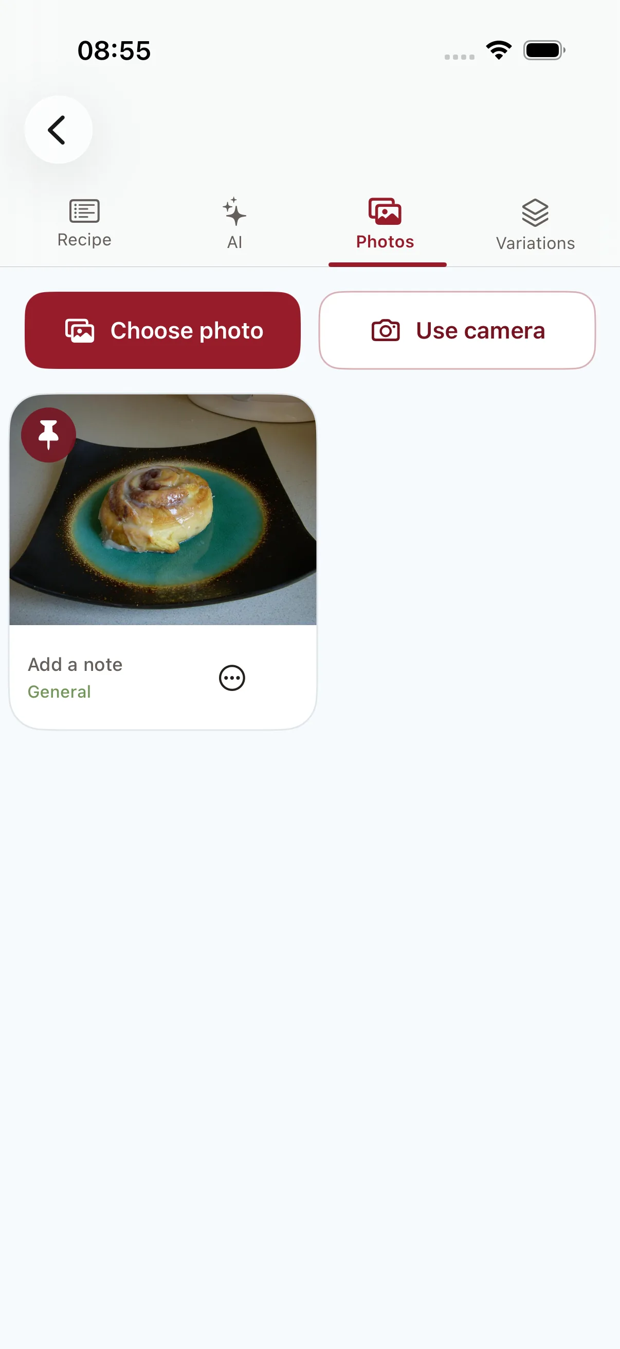 A Cinnamon Rolls photo from Baker chat attached to the recipe